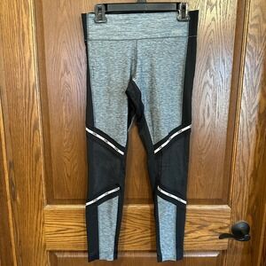 Victoria's Secret PINK Ultimate High Waist Mesh Leggings‎ Black Grey Size M